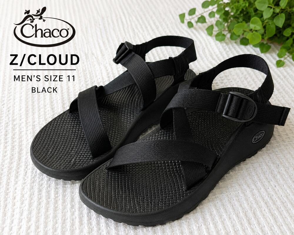 Chaco Z/Cloud Black Adjustable Sport Hiking Sandals Men's Size 11 Outdoor Trail